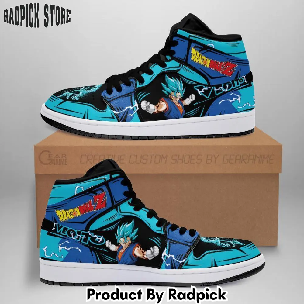 Vegito blue air jordan high top sneakers custom anime shoes  rp0356428